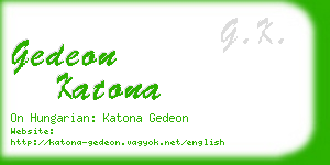 gedeon katona business card